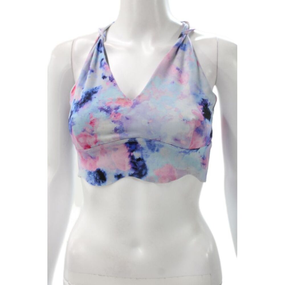 Sweaty Betty Womens Watercolor Print Sports Bra Multi Colored Size Small
